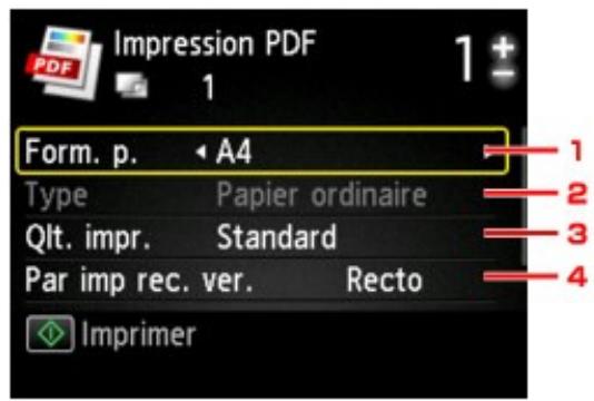 CANON MG5450 - Définissez les paramètres selon vos besoins. - 1