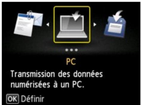 CANON MG5450 - Sélectionnez Numériser sur l'écran ACCUEIL. - 1