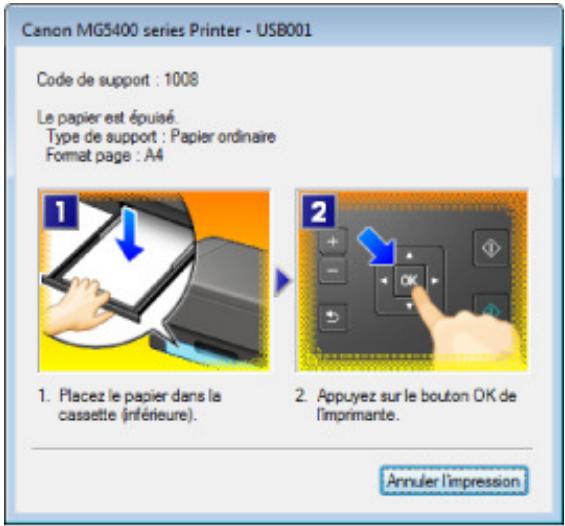 CANON MG5450 - En cas d'erreur - 1
