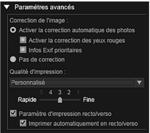 CANON MG5450 - Paramètres avancés - 1