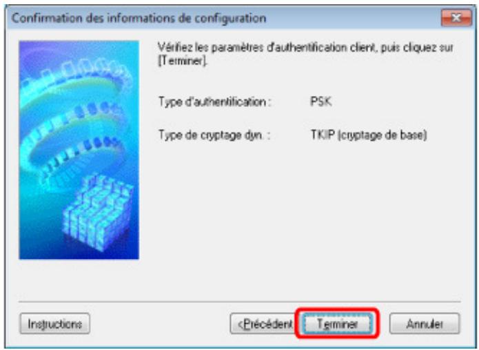 CANON MG5450 - Cliquez sur Terminer. - 1