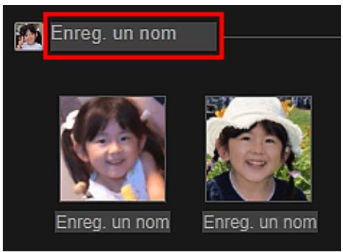 CANON MG5450 - Lors de l'enregistrement de toutes les images identifiées comme étant de la même personne - 1