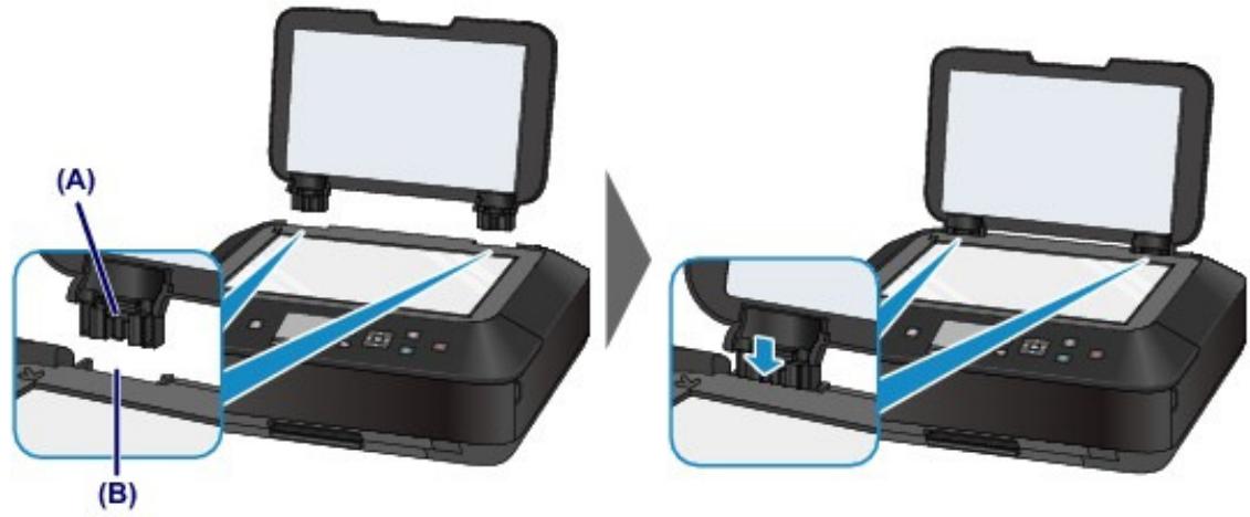 CANON MG5450 - Fixation du couvercle du scanner : - 1