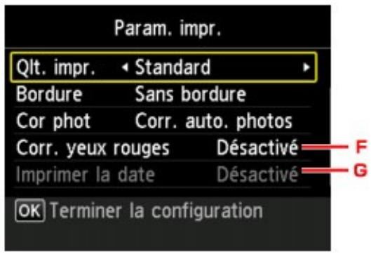 CANON MG5450 - Paramètres d'impression - 2
