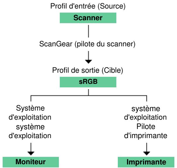 CANON MG5450 - Correspondance des couleurs - 1