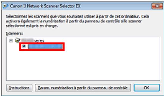 CANON MG5450 - Sélectionnez votre scanner ou imprimante dans Scanners. - 1