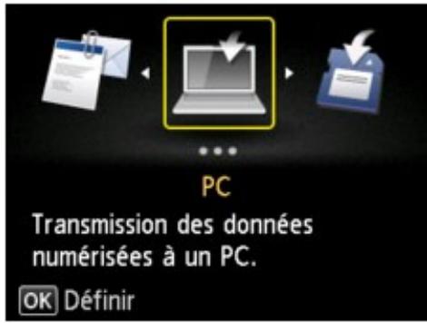 CANON MG5450 - Si vous transférez les données vers un ordinateur relié à un réseau : - 1