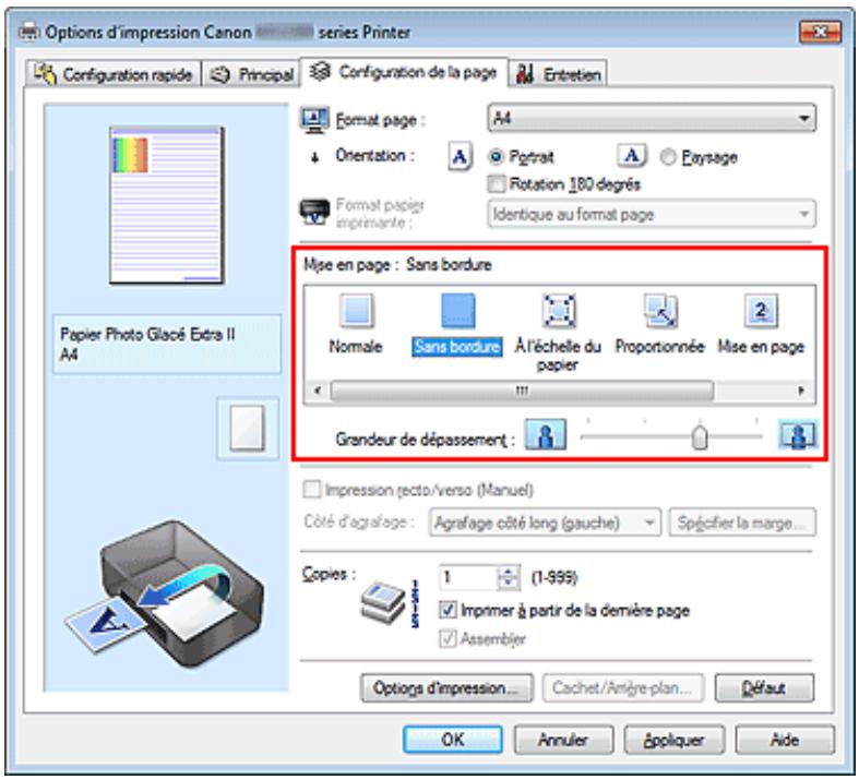 CANON PIXMA MG2255 - Définition d'une impression sans bordure - 1