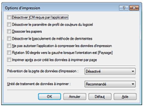 CANON PIXMA MG2255 - Changement des options d'impression - 2