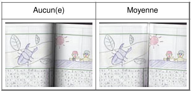 CANON PIXMA MG2255 - Correction des ombres qui apparaissent entre les pages lors de la numérisation de livrets ouverts - 1