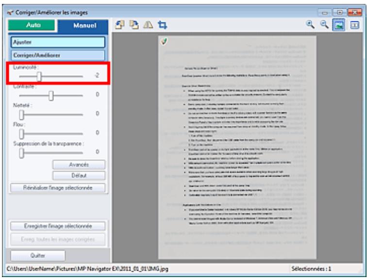CANON PIXMA MG6250 - Le texte d'un document texte numérique dans MP navigator EX est trop clair - 1