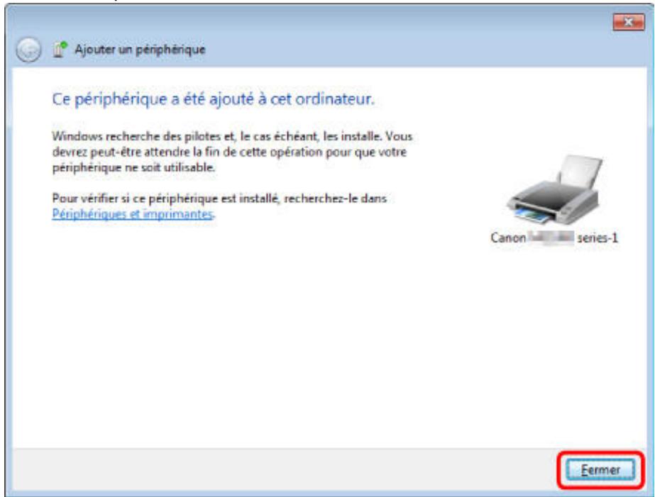 CANON PIXMA MG6250 - Vérifiez que l'imprimante a été ajoutée. - 1