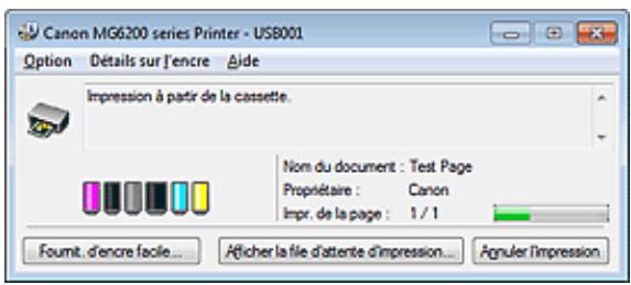 CANON PIXMA MG6250 - Lancement de l'écran d'état canon IJ - 2