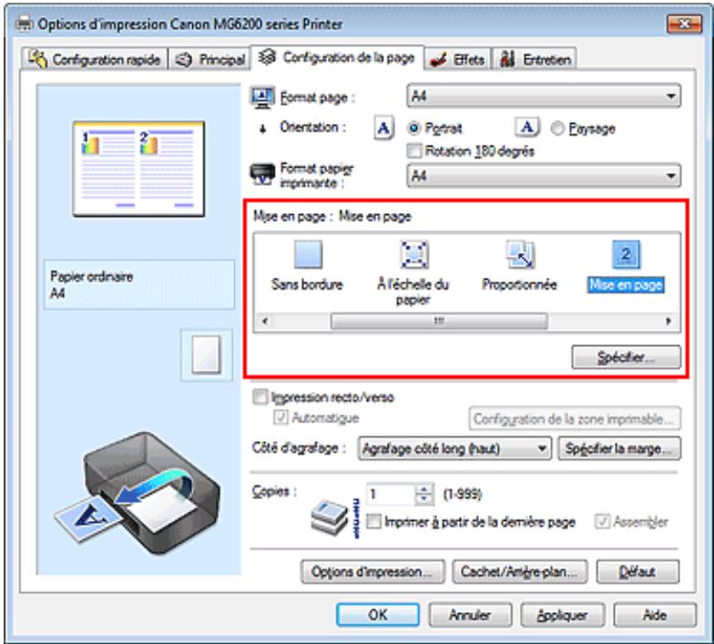 CANON PIXMA MG6250 - Impression mise en page - 2