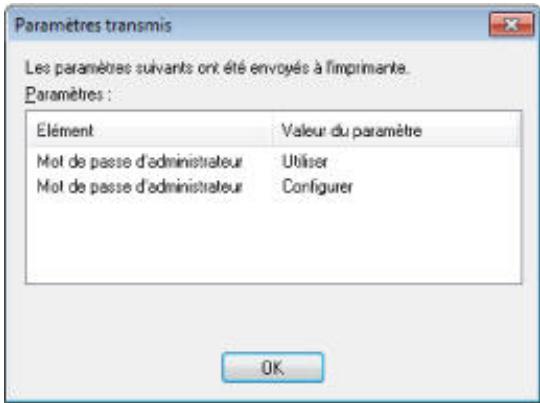 CANON PIXMA MG6250 - Affichage des paramètres modifiés - 1