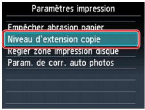 CANON PIXMA MG6250 - Modification des paramètres de la machine à partir de l'écran LCD - 4