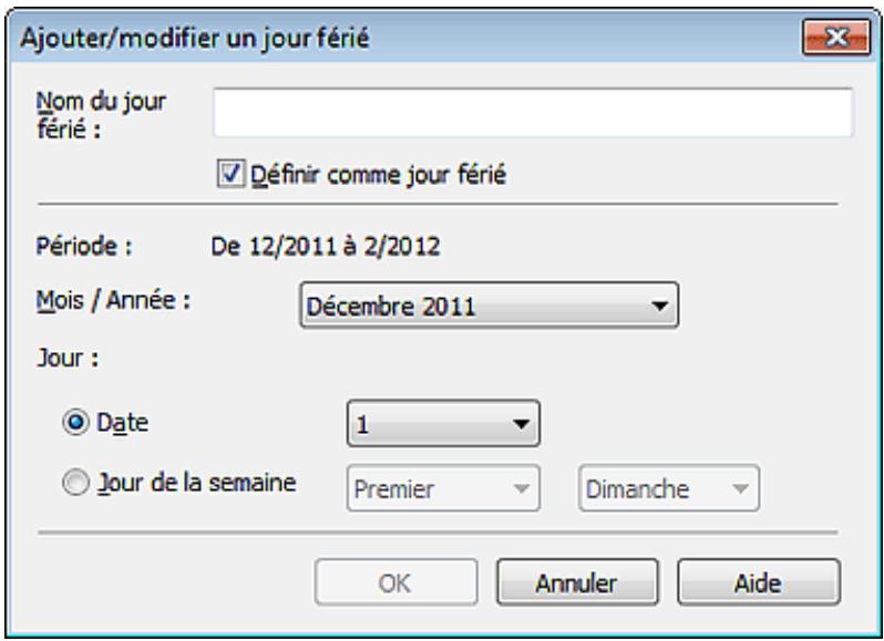 CANON PIXMA MG6250 - Définition des jours fériés - 2