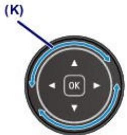 CANON PIXMA MG6250 - Utilisation du bouton, ∇, ou (molette de défilament) - 2