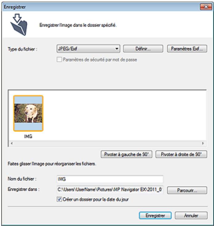 CANON PIXMA MG6250 - Boîte de dialogue enregistrer - 1