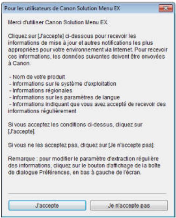 CANON PIXMA MG6250 - L'écran pour les utilisateurs de canon solution menu EX s'affiche. - 1