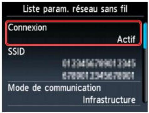 CANON PIXMA MG6250 - La machine est-elle connectée au point d'accès ? - 1
