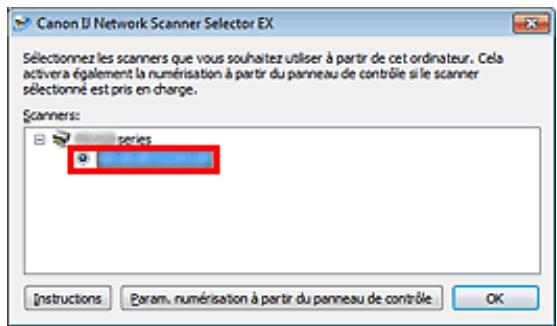 CANON PIXMA MG6250 - Sélectionnez la machine dans la liste scanners. - 1