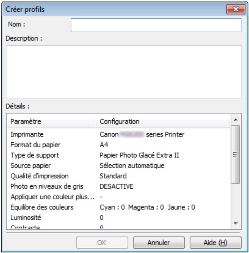 CANON PIXMA MG6250 - Enregistrement des paramètres d'impression - 1