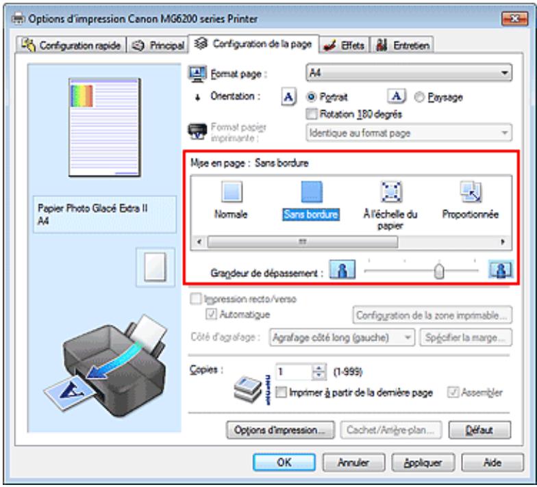 CANON PIXMA MG6250 - Définition d'une impression sans bordure - 1
