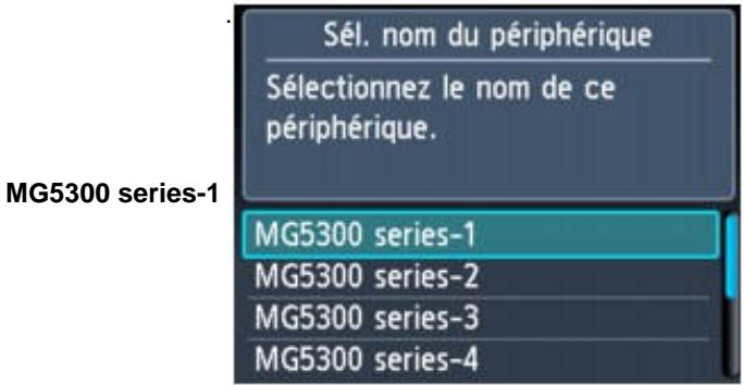 CANON PIXMA MG6250 - Écran sél. nom du périphérique - 1
