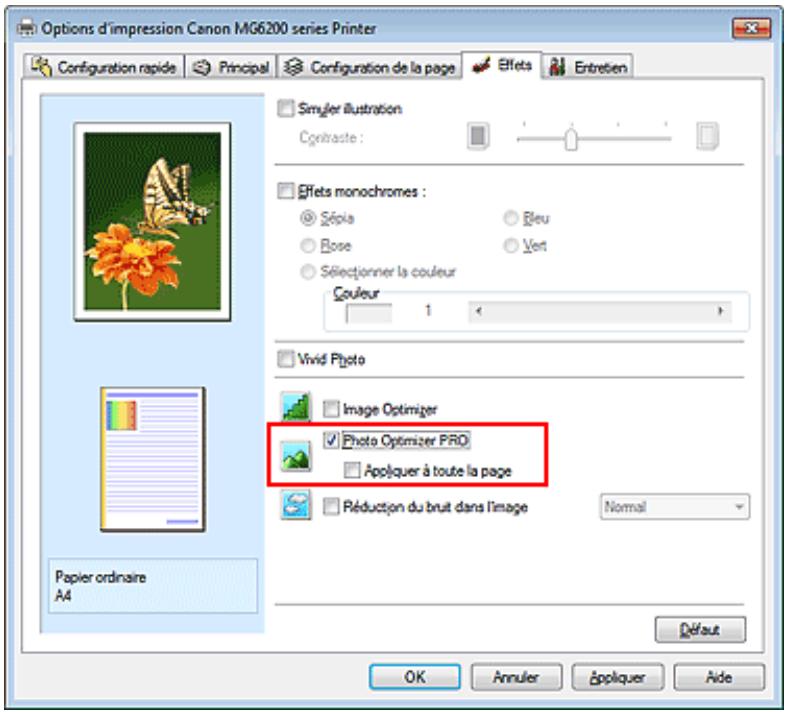 CANON PIXMA MG6250 - Changement de propriétés de couleur pour améliorer la coloration - 2
