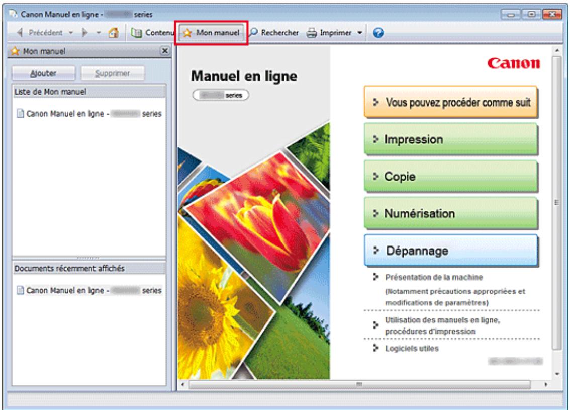 CANON PIXMA MG6250 - Enregistrement des documents dans le dossier mon manuel - 1