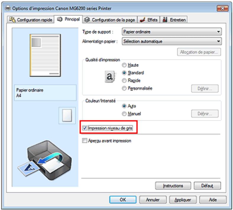 CANON PIXMA MG6250 - Impression d'un document couleur en monochrome - 2