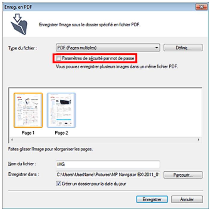 CANON PIXMA MG6250 - Définition de mots de passe pour les images numérisées - 2