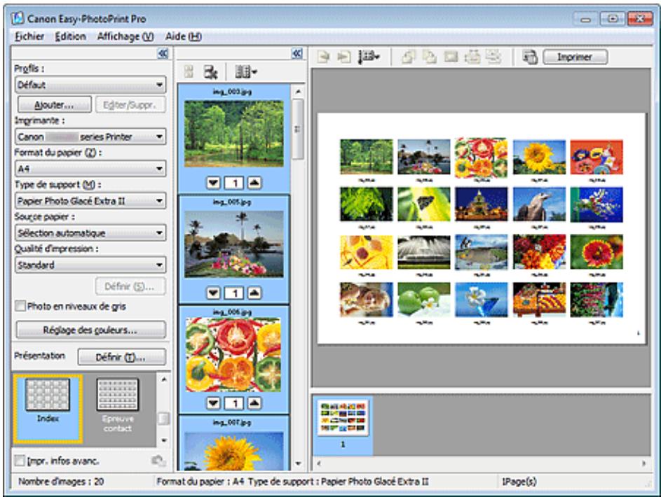 CANON PIXMA MG6250 - Impression d'un index - 1