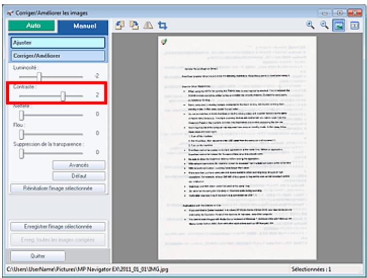 CANON PIXMA MG6250 - Le texte d'un document texte numérique dans MP navigator EX est trop clair - 2