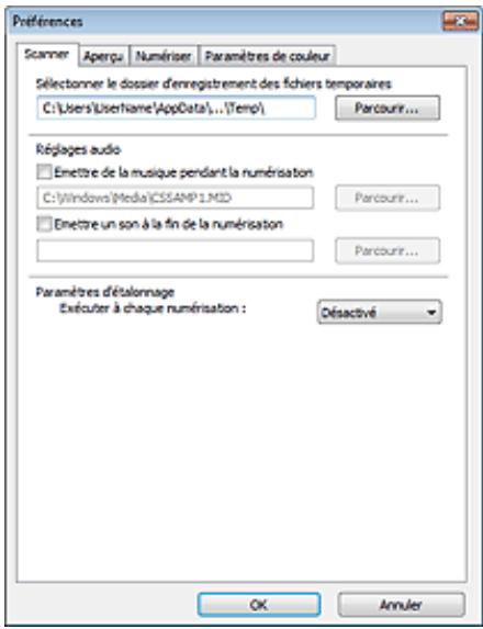 CANON PIXMA MG6250 - Boîte de dialogue préférences - 1