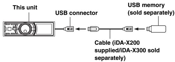 ALPINE IDA-X300 - Connect USB memory - 1