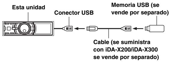 ALPINE IDA-X300 - Conecte la memoria USB - 1