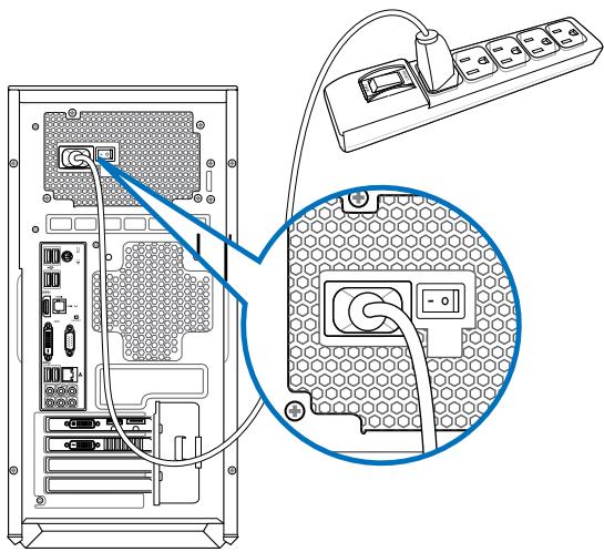 ASUS TYTAN CG8480-FR019S - Connessione del cavo di alimentazione - 1