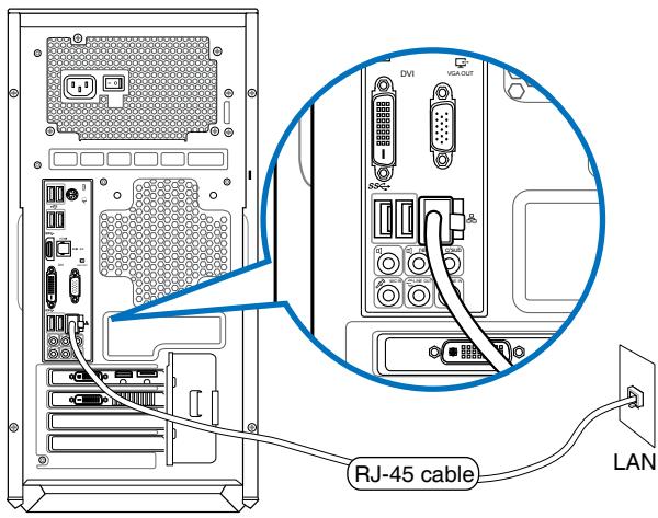 ASUS TYTAN CG8480-FR019S - To connect via a LAN: - 1