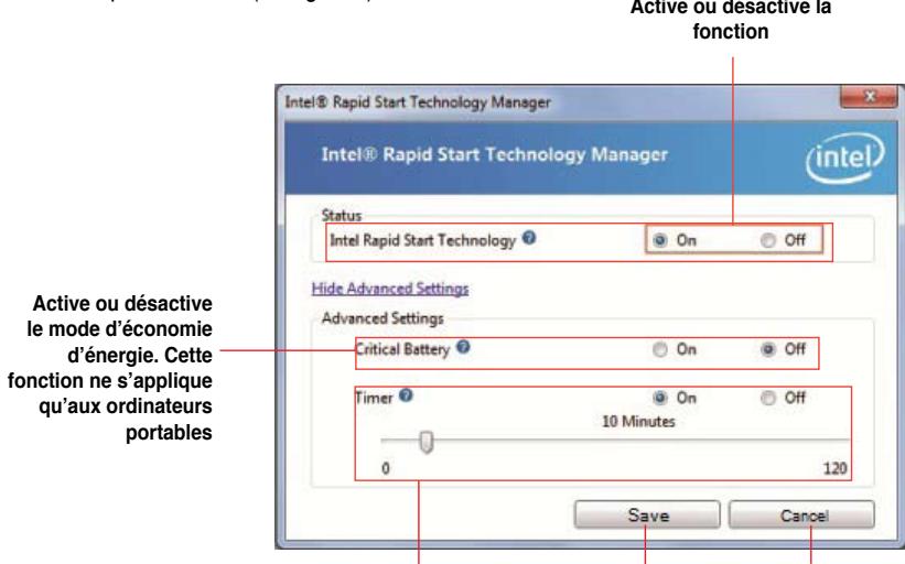ASUS TYTAN CG8480-FR019S - Activer et désactiver la technologie Intel® Rapid Start sous le système d'exploitation - 3