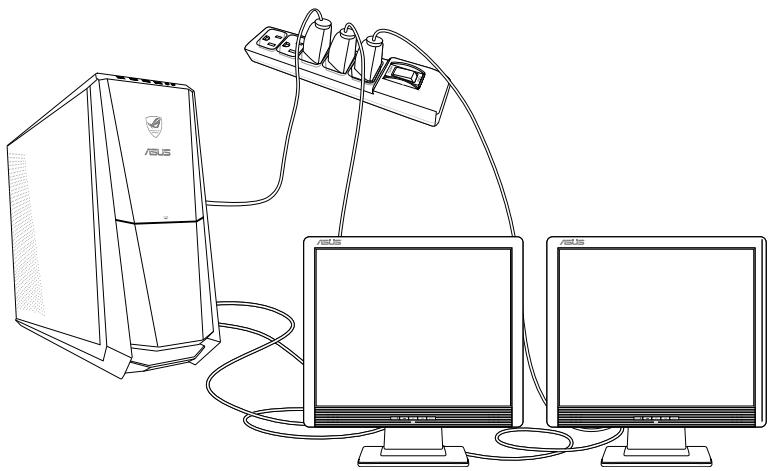 ASUS TYTAN CG8480-FR019S - Per impostare la configurazione multischermo: - 1
