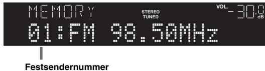 YAMAHA R-N500 - Manuelles Speichern eines Radiosenders - 1