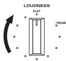 YAMAHA R-N500 - Réglez la commande LOUDNESS sur la position FLAT. - 1