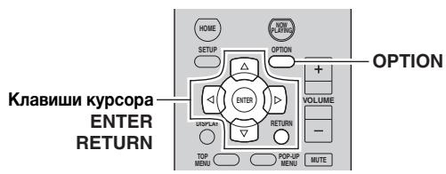 YAMAHA R-N500 - HactpoJa npaMeTpOB BocnpOu3BedeHnraДЯ pa3JIuHbIX NCTOuHnKOB BOCnpOu3BedeHnra (MeHIO OPTION) - 1