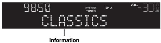 YAMAHA R-N500 - Press DISPLAY. - 2