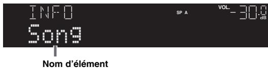 YAMAHA R-N500 - Appuyez sur DISPLAY. - 1