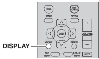 YAMAHA R-N500 - Umschalten der Informationen auf dem Frontblende-Display - 1