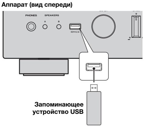 YAMAHA R-N500 - Повлочи заимоньюшee yctpoiCTBO USB k rhe3dy USB. - 1