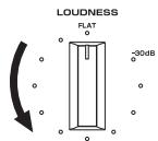 YAMAHA R-N500 - Stellen Sie den LOUDNESS-Regler auf FLAT. - 2